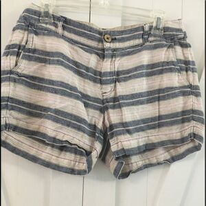 Saint Tropez West, Striped linen/cotton shorts. Size US 6